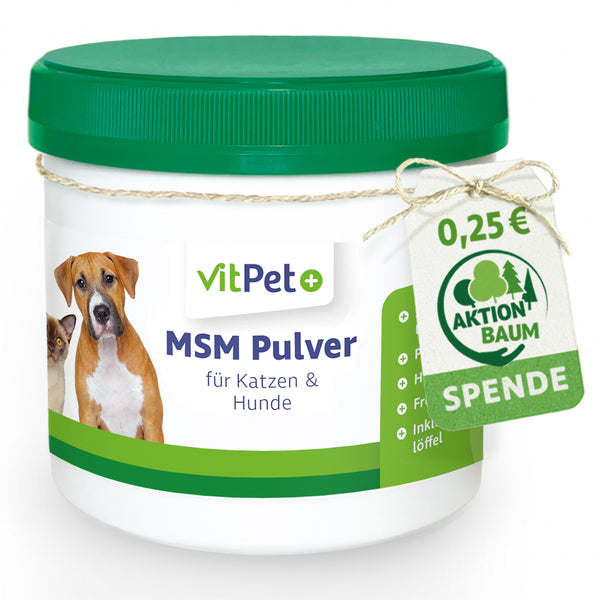 MSM Hund – Premium MSM Pulver für Hunde und Katzen – 300 g inkl. Dosierlöffel