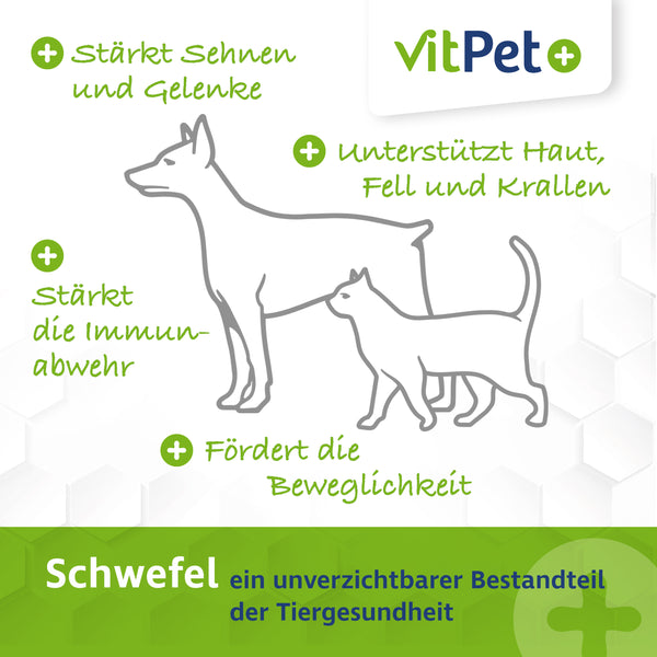 MSM Hund – Premium MSM Pulver für Hunde und Katzen – 300 g inkl. Dosierlöffel