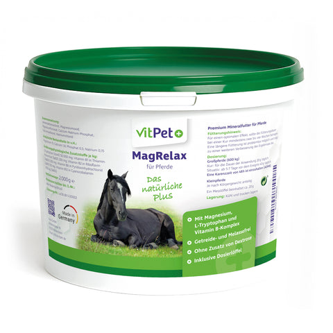 MagRelax – Ergänzungsfutter für Pferde – 2 kg inkl. Dosierlöffel