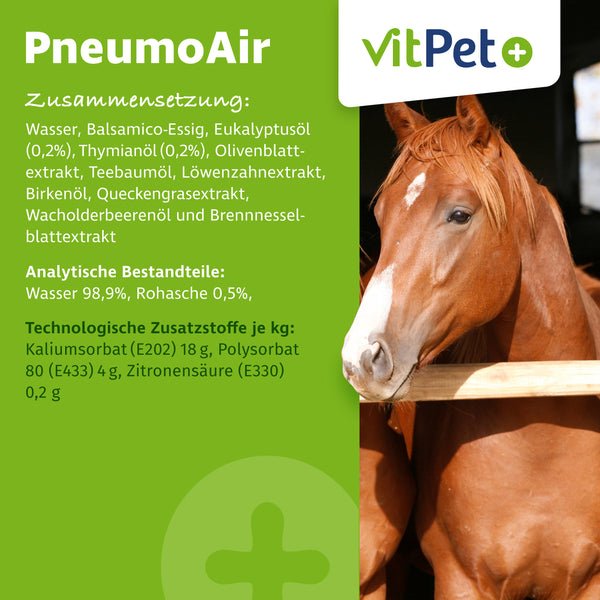 PneumoAir – Aersosol für Pferde – Schleimlösend und beruhigend – 100 ml