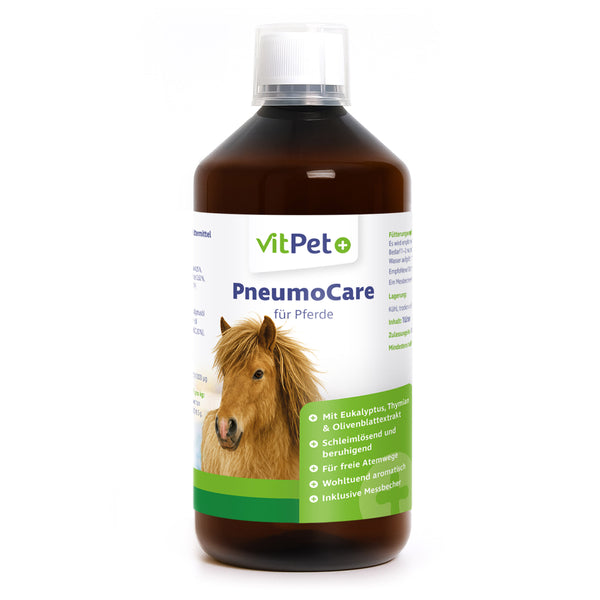 PneumoCare – Hustensaft für Pferde – Mit Eukalyptus & Thymian – 1000 ml